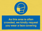 MP7560: As this area is often crowded, we kindly request you wear a face covering