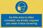 MP7560: As this area is often crowded, we kindly request you wear a face covering