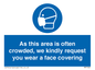 MP7560: As this area is often crowded, we kindly request you wear a face covering
