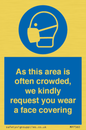 MP7560: As this area is often crowded, we kindly request you wear a face covering