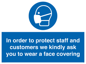 MP7561: In order to protect staff and customers we kindly ask you to wear a face covering