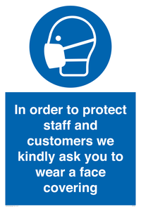 MP7561: In order to protect staff and customers we kindly ask you to wear a face covering