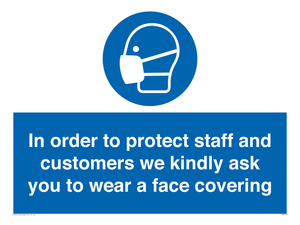 MP7561: In order to protect staff and customers we kindly ask you to wear a face covering
