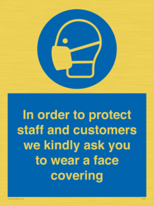 MP7561: In order to protect staff and customers we kindly ask you to wear a face covering