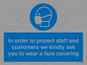 MP7561: In order to protect staff and customers we kindly ask you to wear a face covering