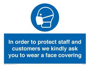MP7561: In order to protect staff and customers we kindly ask you to wear a face covering