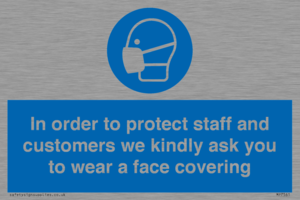MP7561: In order to protect staff and customers we kindly ask you to wear a face covering