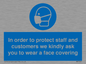 MP7561: In order to protect staff and customers we kindly ask you to wear a face covering