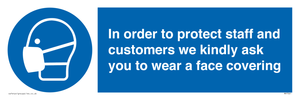 MP7561: In order to protect staff and customers we kindly ask you to wear a face covering