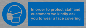 MP7561: In order to protect staff and customers we kindly ask you to wear a face covering