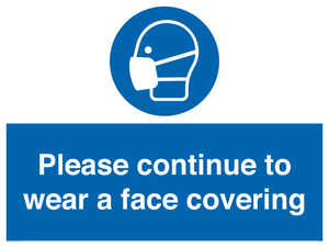 MP7562: Please continue to wear a face covering