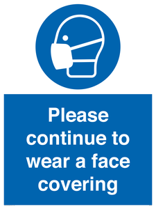 MP7562: Please continue to wear a face covering
