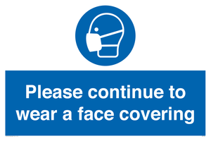 MP7562: Please continue to wear a face covering