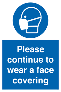 MP7562: Please continue to wear a face covering