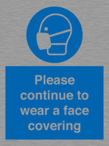MP7562: Please continue to wear a face covering