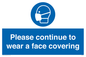 MP7562: Please continue to wear a face covering