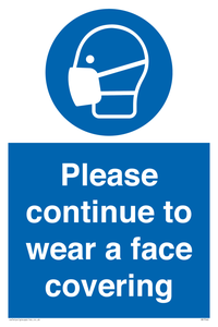 MP7562: Please continue to wear a face covering