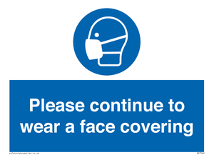 MP7562: Please continue to wear a face covering