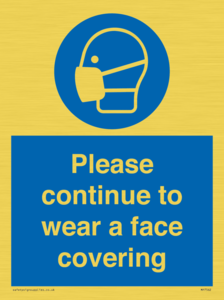 MP7562: Please continue to wear a face covering