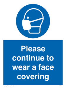 MP7562: Please continue to wear a face covering