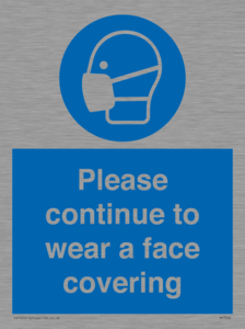 MP7562: Please continue to wear a face covering
