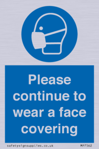 MP7562: Please continue to wear a face covering