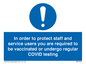 MP7563: In order to protect staff and service users you are required to be vaccinated or undergo regular COVID testing