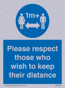 MP7565: Please respect those who wish to keep their distance