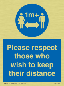 MP7565: Please respect those who wish to keep their distance
