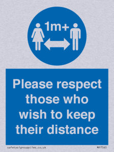 MP7565: Please respect those who wish to keep their distance