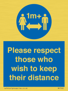 MP7565: Please respect those who wish to keep their distance