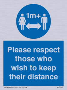 MP7565: Please respect those who wish to keep their distance