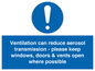 MP7566: Ventilation can reduce aerosol transmission - please keep windows, doors & vents open where possible