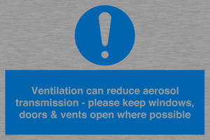 MP7566: Ventilation can reduce aerosol transmission - please keep windows, doors & vents open where possible