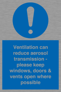 MP7566: Ventilation can reduce aerosol transmission - please keep windows, doors & vents open where possible