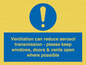 MP7566: Ventilation can reduce aerosol transmission - please keep windows, doors & vents open where possible