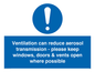 MP7566: Ventilation can reduce aerosol transmission - please keep windows, doors & vents open where possible