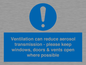 MP7566: Ventilation can reduce aerosol transmission - please keep windows, doors & vents open where possible