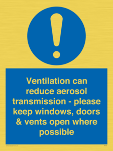 MP7566: Ventilation can reduce aerosol transmission - please keep windows, doors & vents open where possible