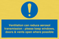 MP7566: Ventilation can reduce aerosol transmission - please keep windows, doors & vents open where possible