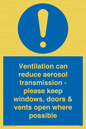 MP7566: Ventilation can reduce aerosol transmission - please keep windows, doors & vents open where possible