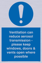 MP7566: Ventilation can reduce aerosol transmission - please keep windows, doors & vents open where possible