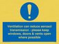 MP7566: Ventilation can reduce aerosol transmission - please keep windows, doors & vents open where possible