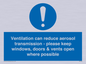 MP7566: Ventilation can reduce aerosol transmission - please keep windows, doors & vents open where possible