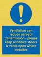 MP7566: Ventilation can reduce aerosol transmission - please keep windows, doors & vents open where possible
