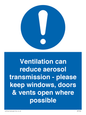 MP7566: Ventilation can reduce aerosol transmission - please keep windows, doors & vents open where possible