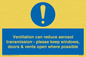 MP7566: Ventilation can reduce aerosol transmission - please keep windows, doors & vents open where possible