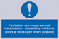 MP7566: Ventilation can reduce aerosol transmission - please keep windows, doors & vents open where possible