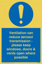 MP7566: Ventilation can reduce aerosol transmission - please keep windows, doors & vents open where possible