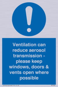 MP7566: Ventilation can reduce aerosol transmission - please keep windows, doors & vents open where possible